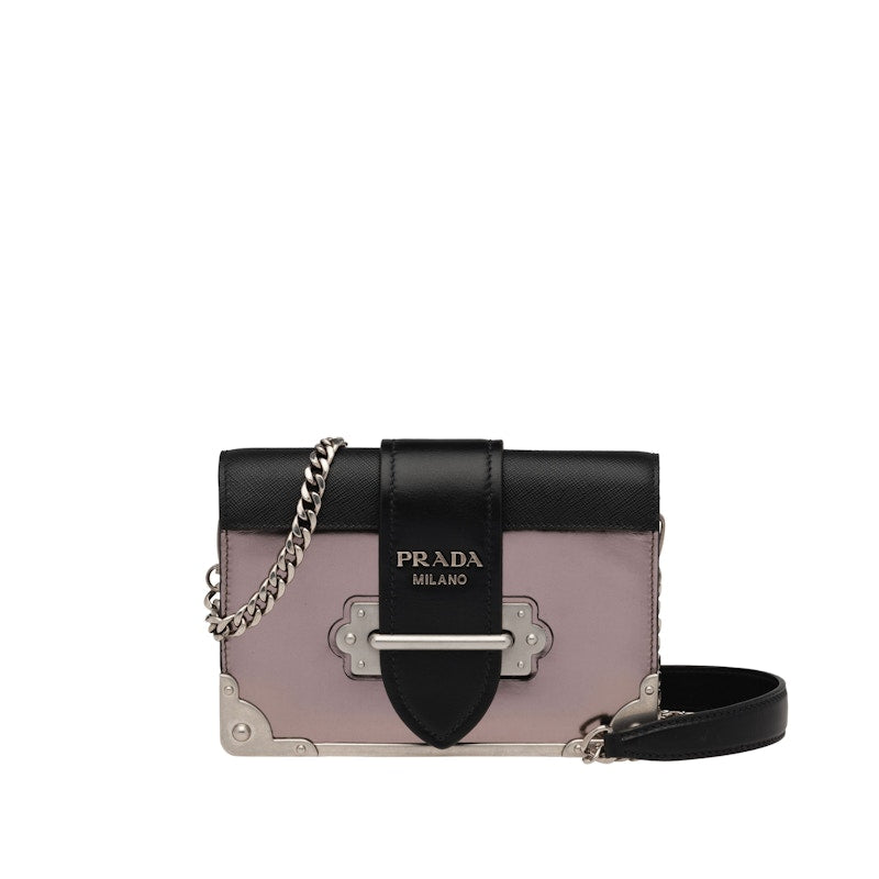 Prada Cahier Metallic Chain Light Pink