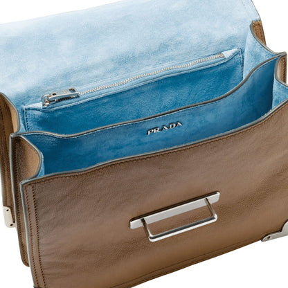 Prada Cahier Silver Brown