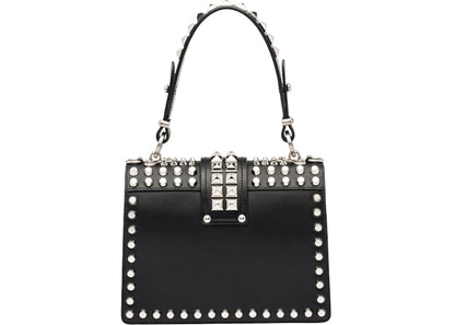 Prada Cahier Studded Black