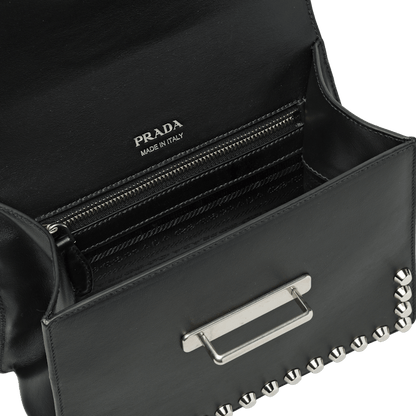 Prada Cahier Studded Black