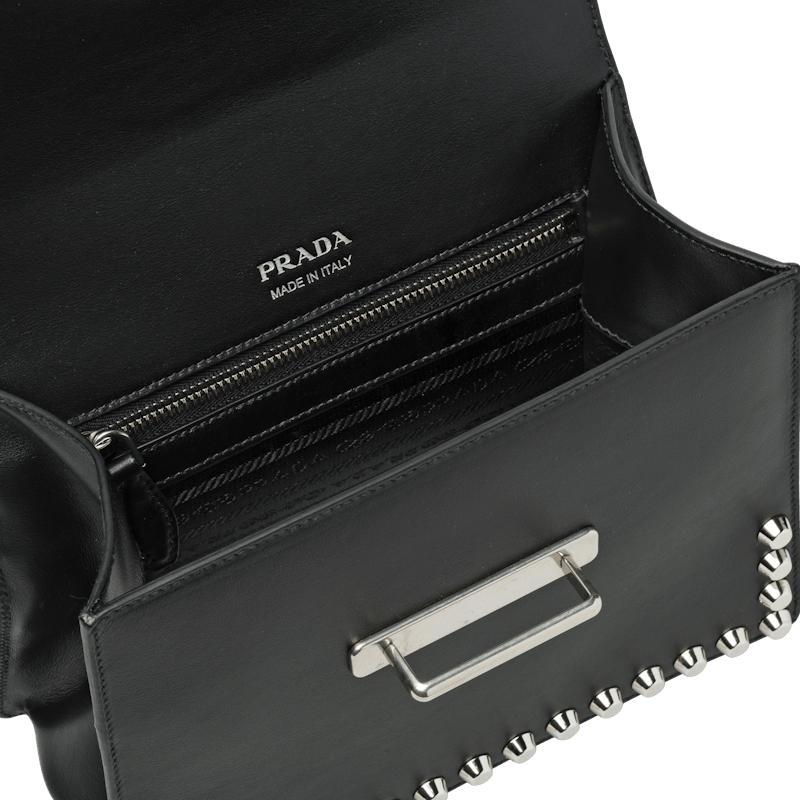 Prada Cahier Studded Black