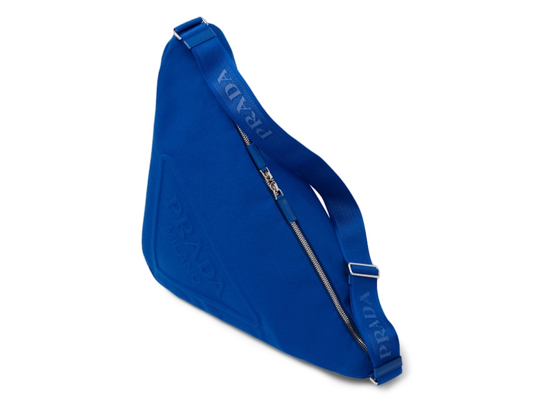 Prada Canvas Triangle Bag Cobalt Blue
