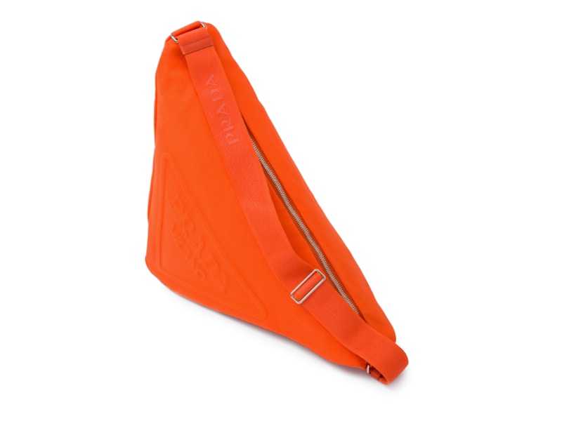 Prada Canvas Triangle Bag Orange