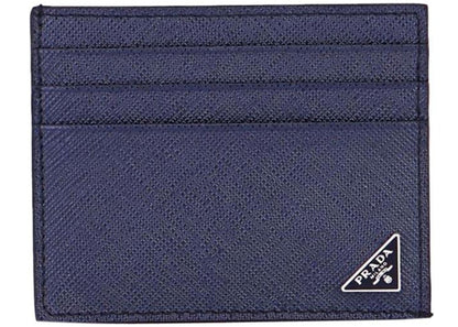 Prada Card Case (6 Card Slot) Saffiano Leather Baltico Blue