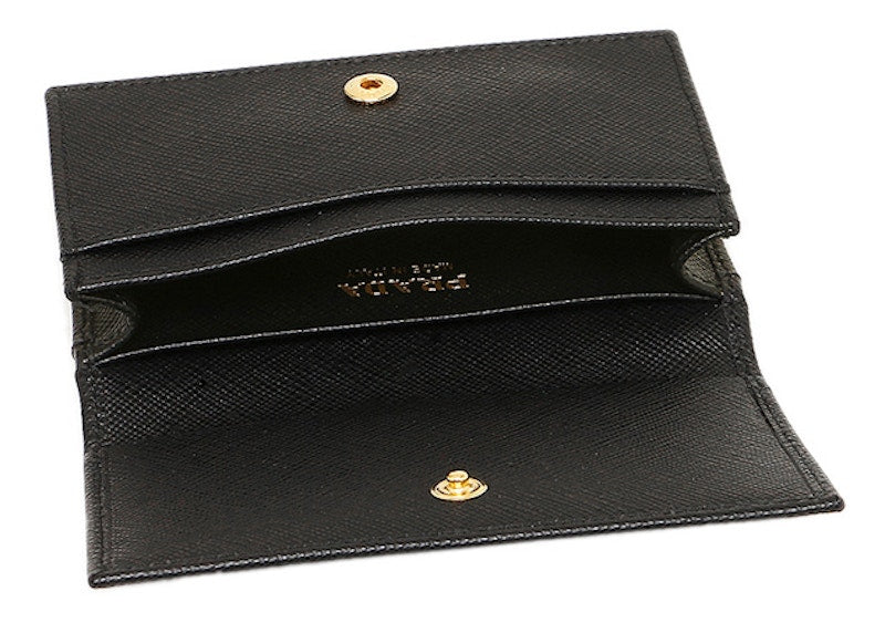 Prada Card Case Saffiano Leather Nero