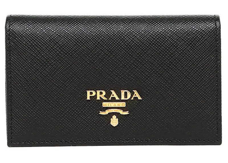 Prada Card Case Saffiano Leather Nero