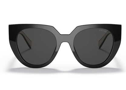 Prada Cat Eye Sunglasses Blac/Talc White (SPR 14WSF)