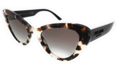 Prada Cat Eye Sunglasses Talc Havana/Grey Gradient (0PR 13YS UAO0A752)