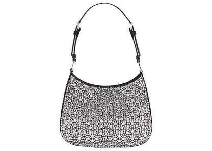 Prada Cleo Satin Bag With Appliques Metal
