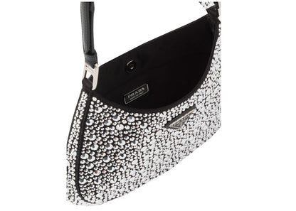 Prada Cleo Satin Bag With Appliques Metal