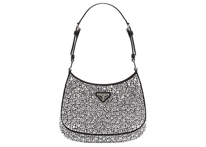 Prada Cleo Satin Bag With Appliques Metal