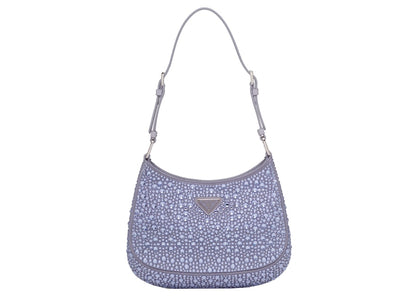 Prada Cleo Satin Bag With Appliques Wisteria