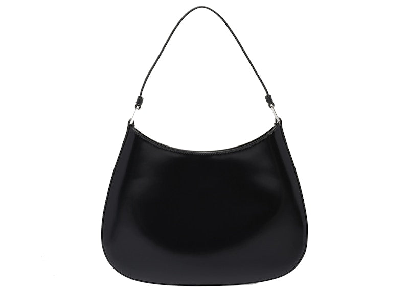 Prada Cleo Shoulder Bag Brushed Leather Black
