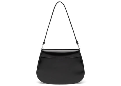 Prada Cleo Shoulder Bag With Flap Black
