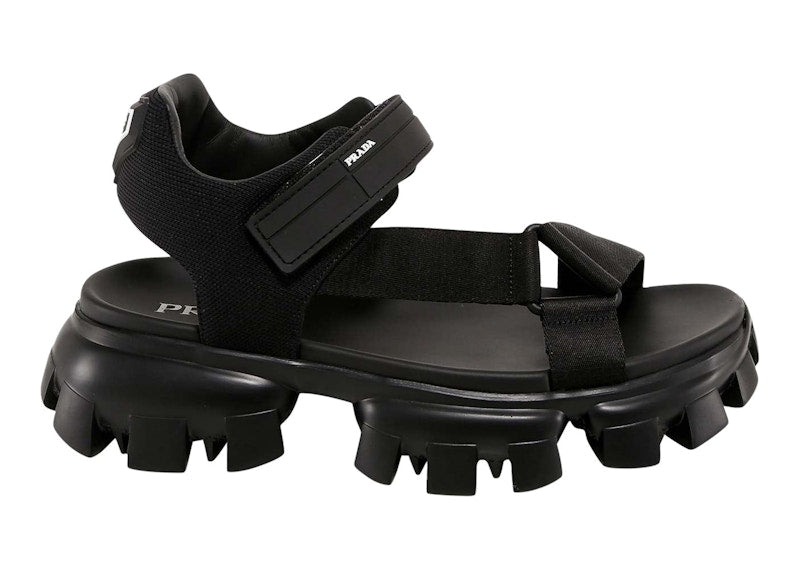 Prada Cloudbust Thunder Sandal Black Nylon