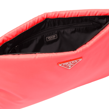 Prada Clutch Padded Nylon Large Orange