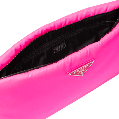 Prada Clutch Padded Nylon Large Pink