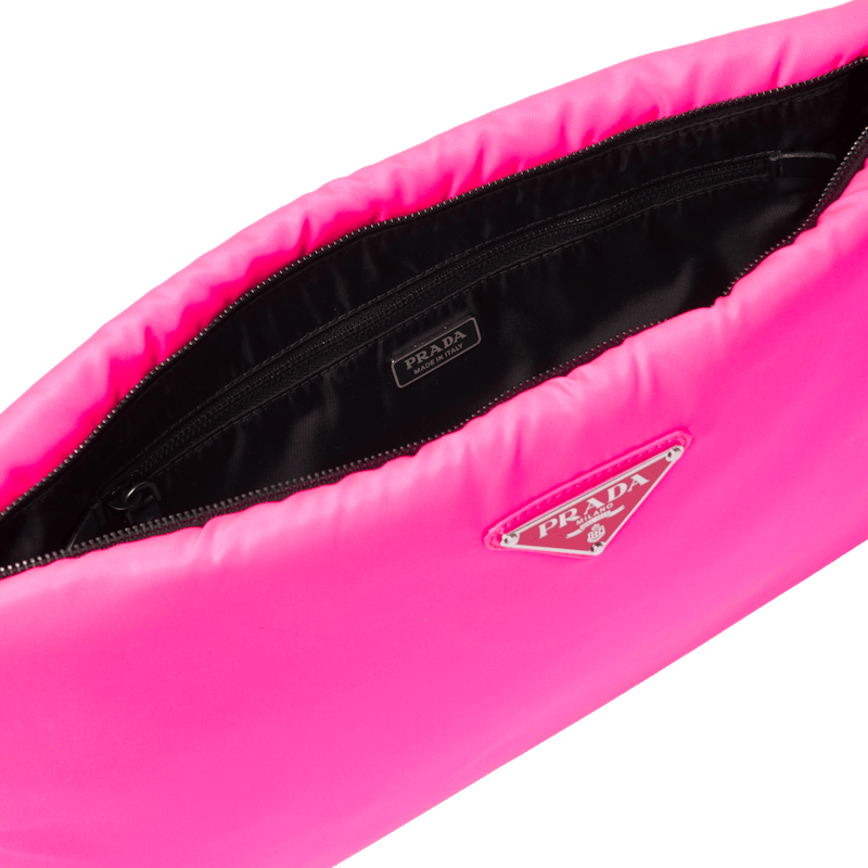 Prada Clutch Padded Nylon Large Pink