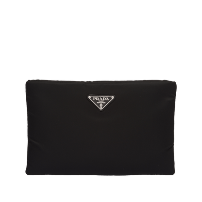 Prada Clutch Padded Nylon Medium Black