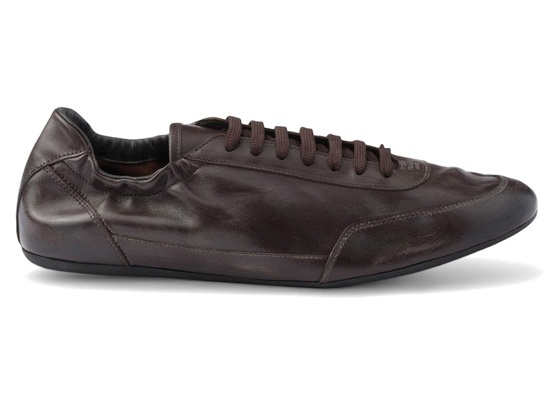 Prada Collapse Sneakers Leather Dark Brown