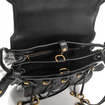 Prada Corsaire Shoulder Bag Saffiano Cuir Nero