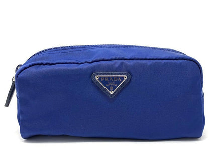 Prada Cosmetic Pouch Nylon Royal Blue