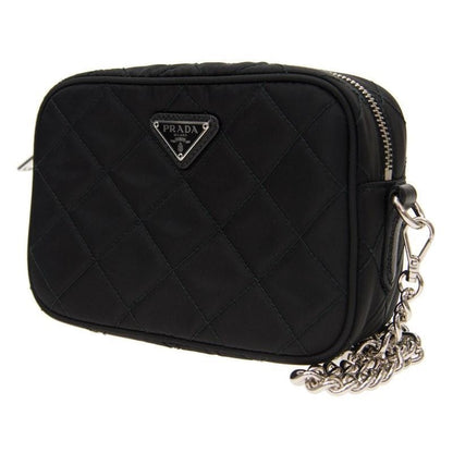 Prada Crossbody Quilted Tessuto Mini Black