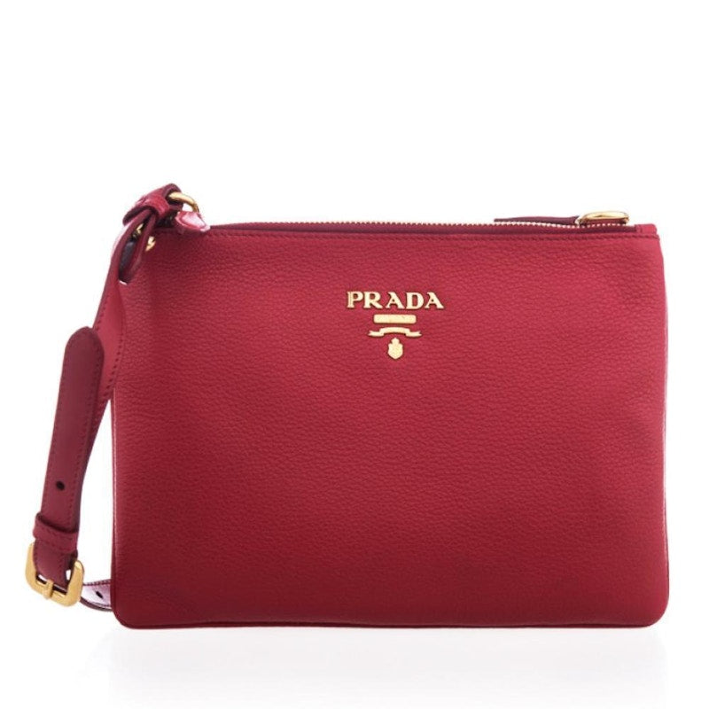 Prada Crossbody Vitello Red