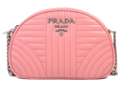 Prada Diagramme Wave Shoulder Bag Pink