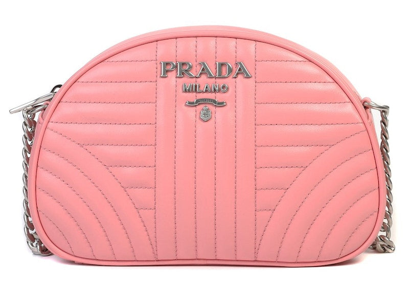 Prada Diagramme Wave Shoulder Bag Pink