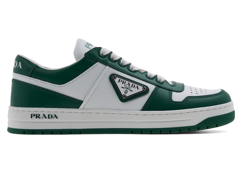 Prada Downtown Leather Low Top Sneakers White Mango (Women's)