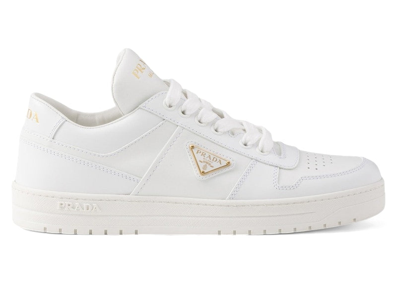 Prada Downtown Leather Low Top Sneakers White (Women's)