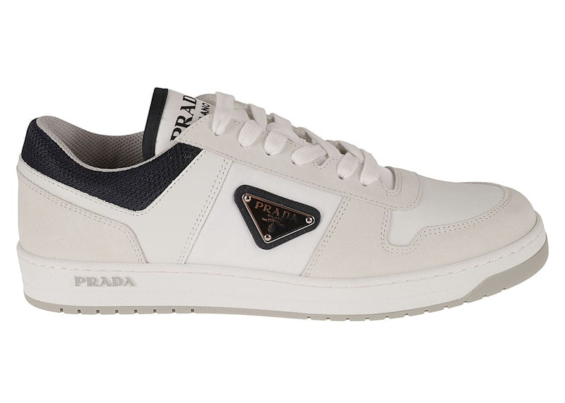 Prada Downtown Leather Re Nylon Sneaker White Blue
