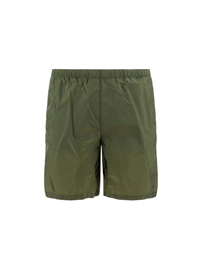 Prada Elastic Swim Shorts Militare