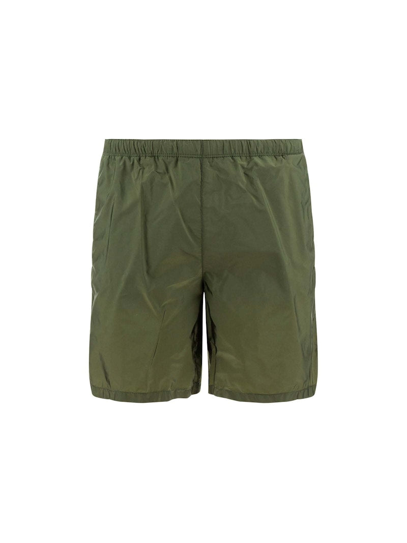 Prada Elastic Swim Shorts Militare