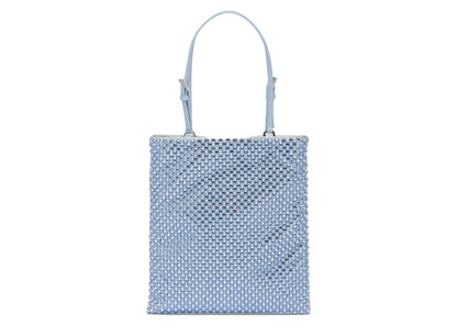 Prada Embellished Satin Handbag Celeste