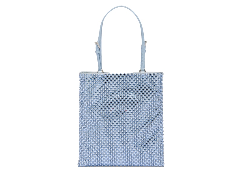 Prada Embellished Satin Handbag Celeste