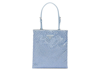 Prada Embellished Satin Handbag Celeste