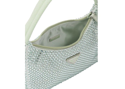 Prada Satin Crystal Mini-Bag Aqua