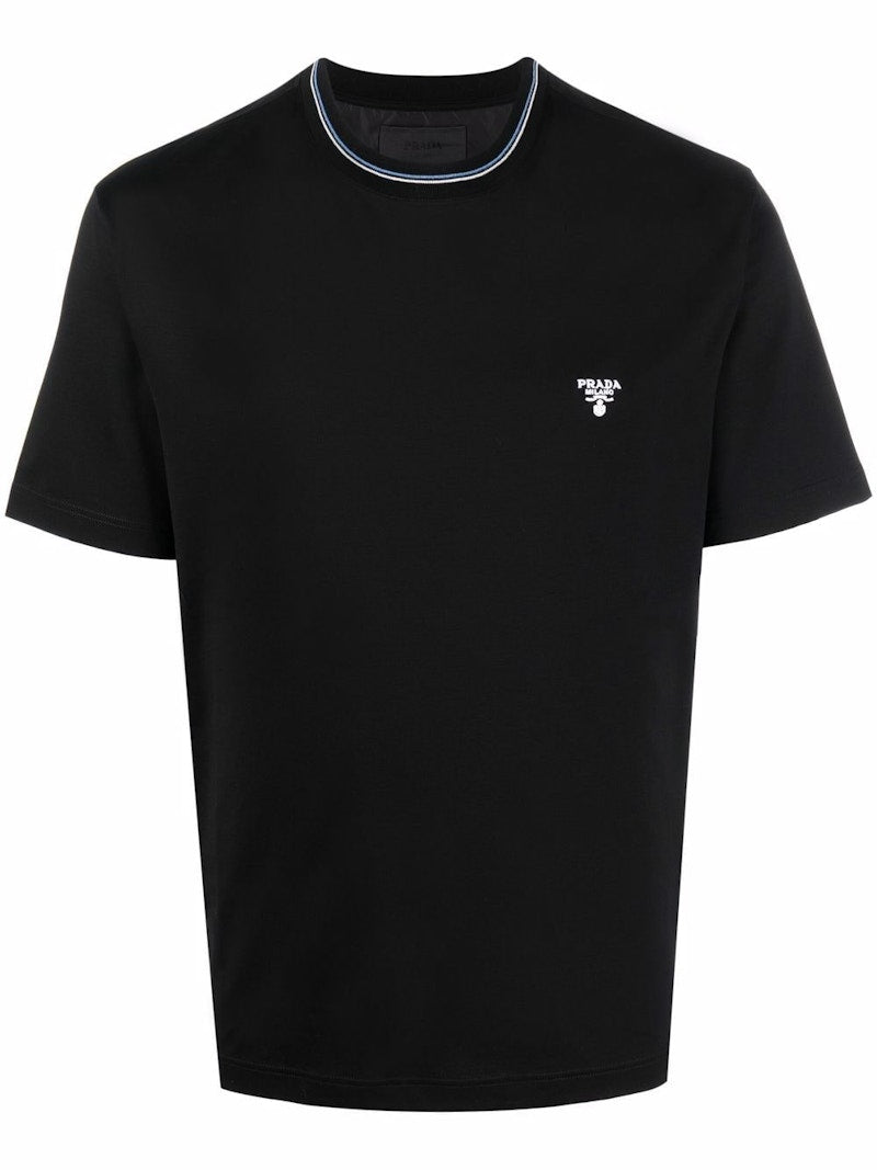 Prada Embroidered Logo T-shirt Black