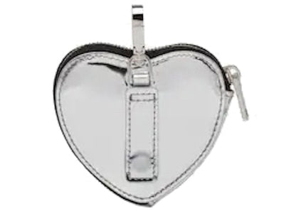 Prada Heart Mini Pouch Silver