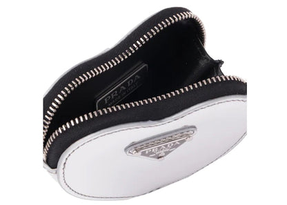 Prada Heart Mini Pouch Silver