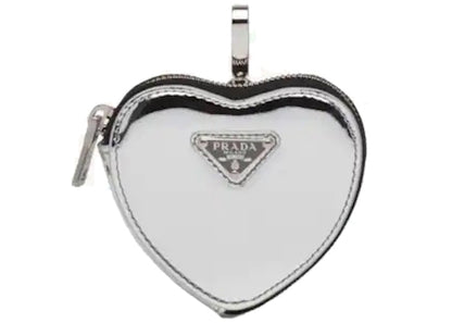 Prada Heart Mini Pouch Silver