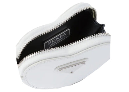 Prada Heart Mini Pouch White