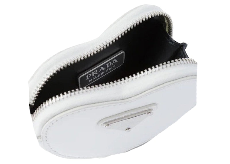 Prada Heart Mini Pouch White
