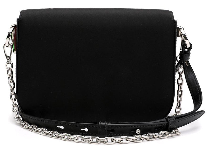 Prada Identity Logo-Plaque Shoulder Bag Black