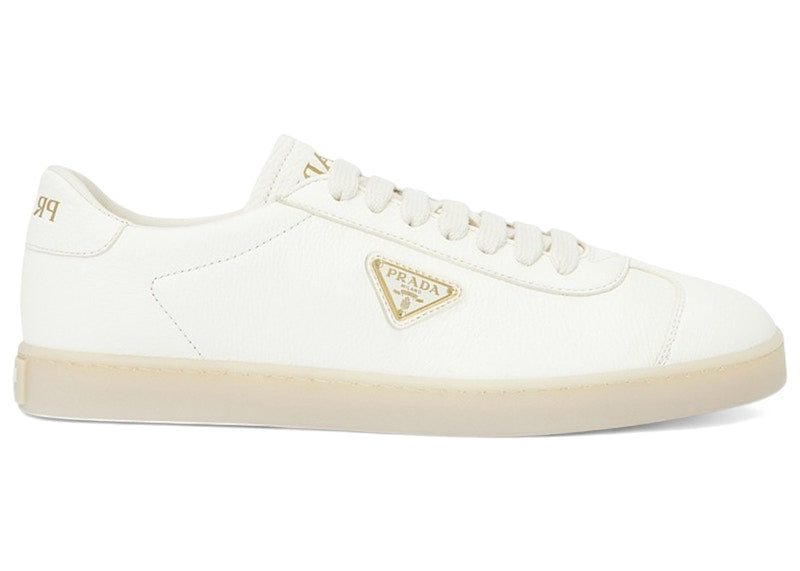 Prada Lane Sneaker Ivory Deerskin Leather