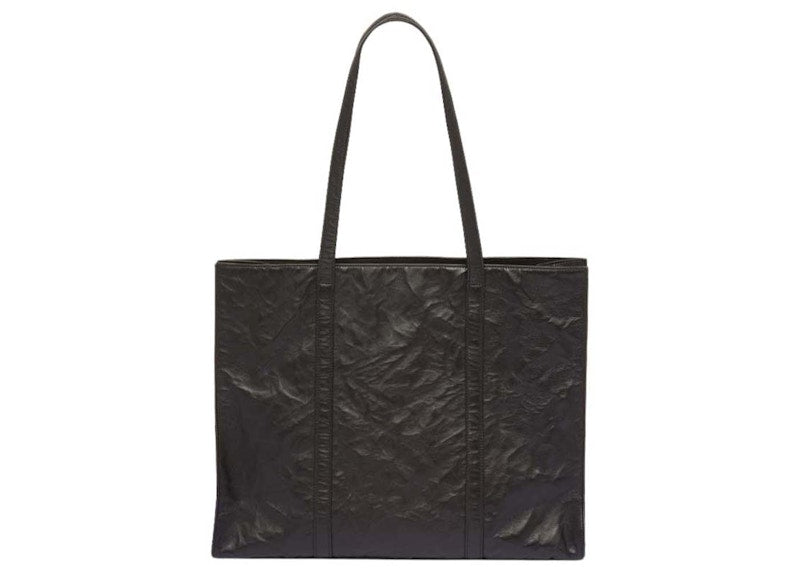 Prada Large Antique Nappa Leather Tote Black