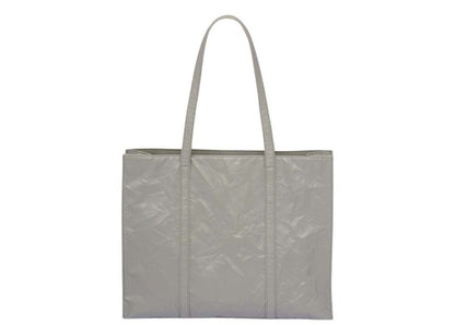 Prada Large Antique Nappa Leather Tote Slate Gray