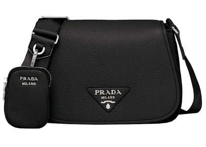 Prada Leather Shoulder Bag Black